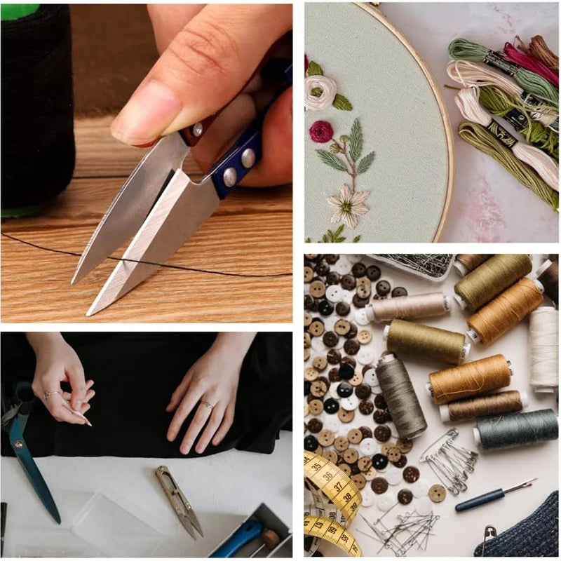 Lot de 3 coupe-fils ciseaux couture mini en acier inoxydable outils couture DIY portables