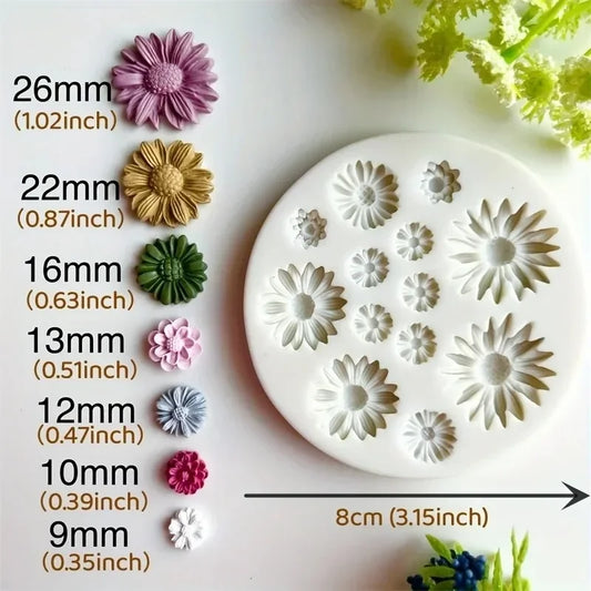 Flower Candle Silicone Mold | Floral Wax Embed Mold | DIY Candle Making Supplies for Decorative Candles