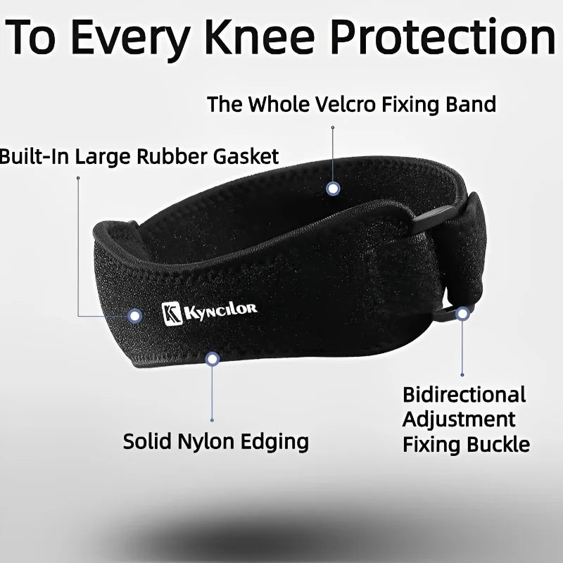 Verstelbare Knieschijf Steunband met Compressiepad - Ultiem Comfort voor Basketbalfans!