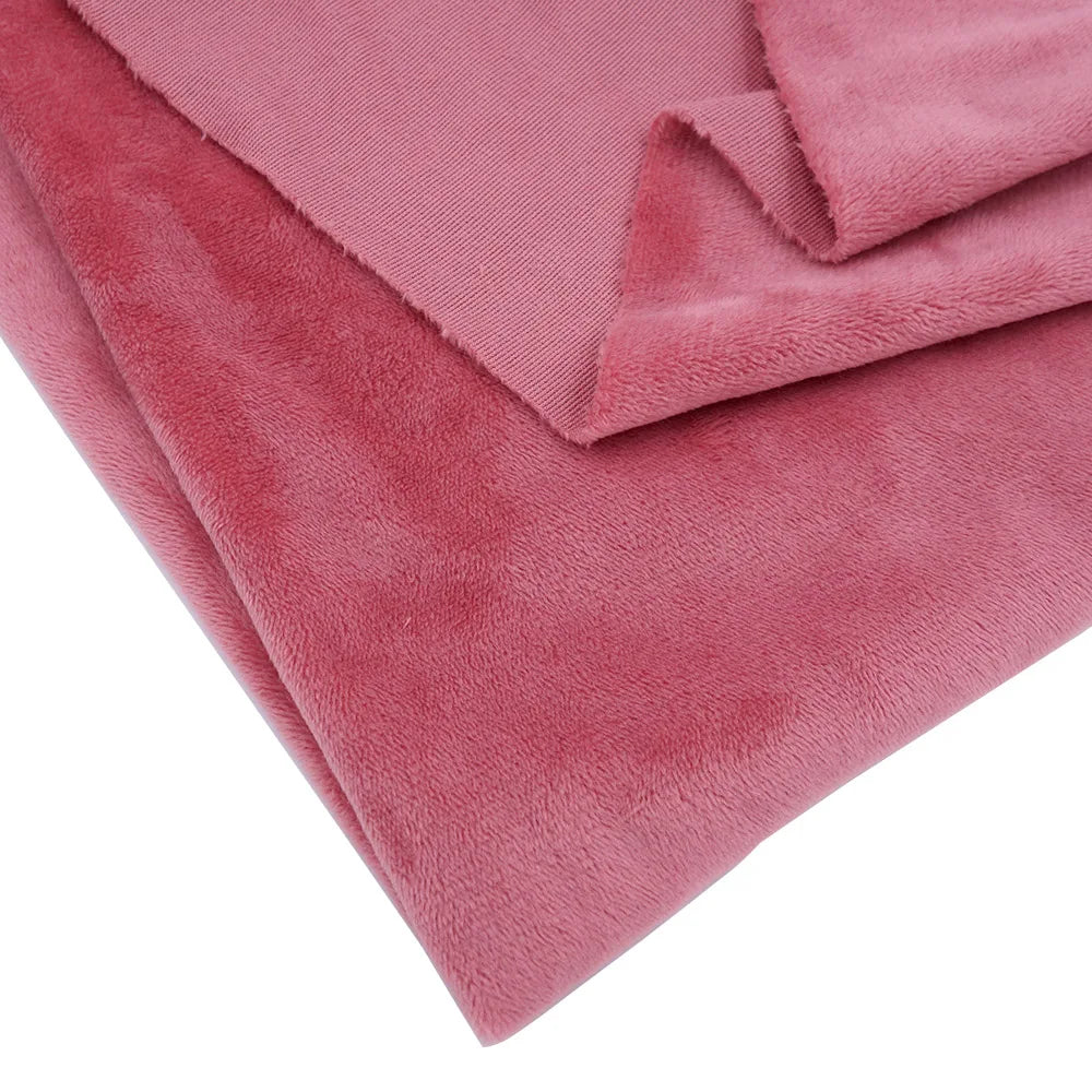 Super Soft Plush Minky Fabric Solid Color Fleece for Dolls Toys DIY Sewing Patchwork Home Textile