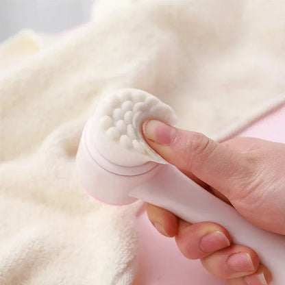 Revolutionaire 3D Dubbelzijdige Silicone Gezichtsreinigingsborstel met Zachte Haren - Handmatige Massage Exfoliator voor een Stralende Huid!