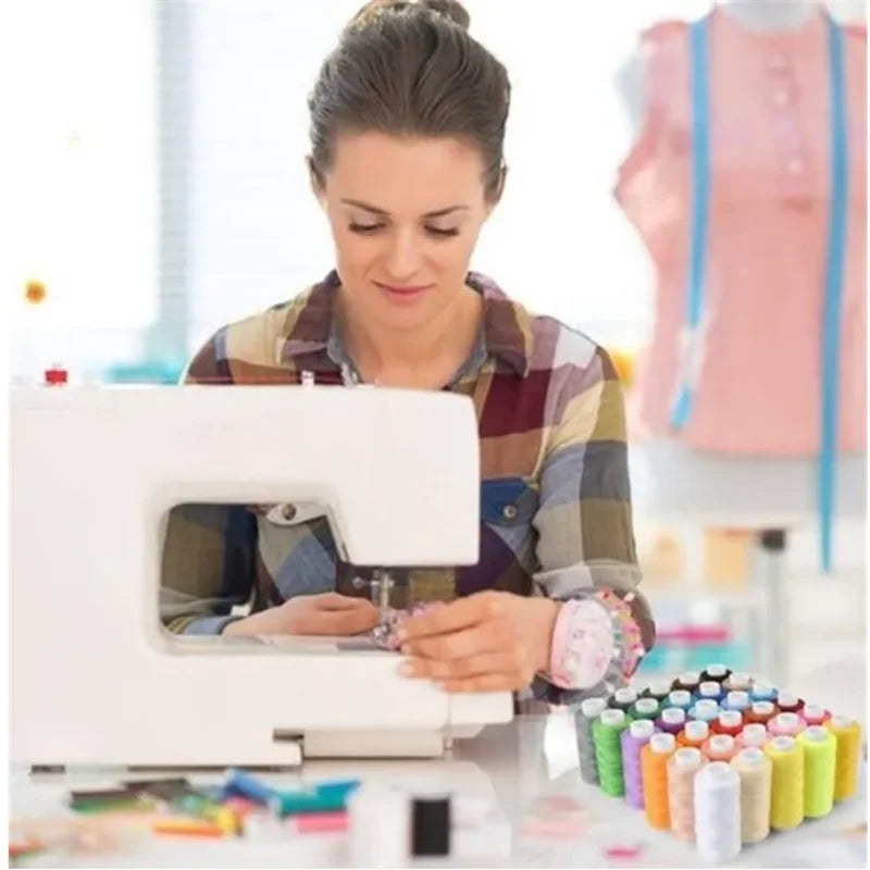 Lot de 100 bobines de fil couture polyester multicolore 250 yards couture main machine DIY