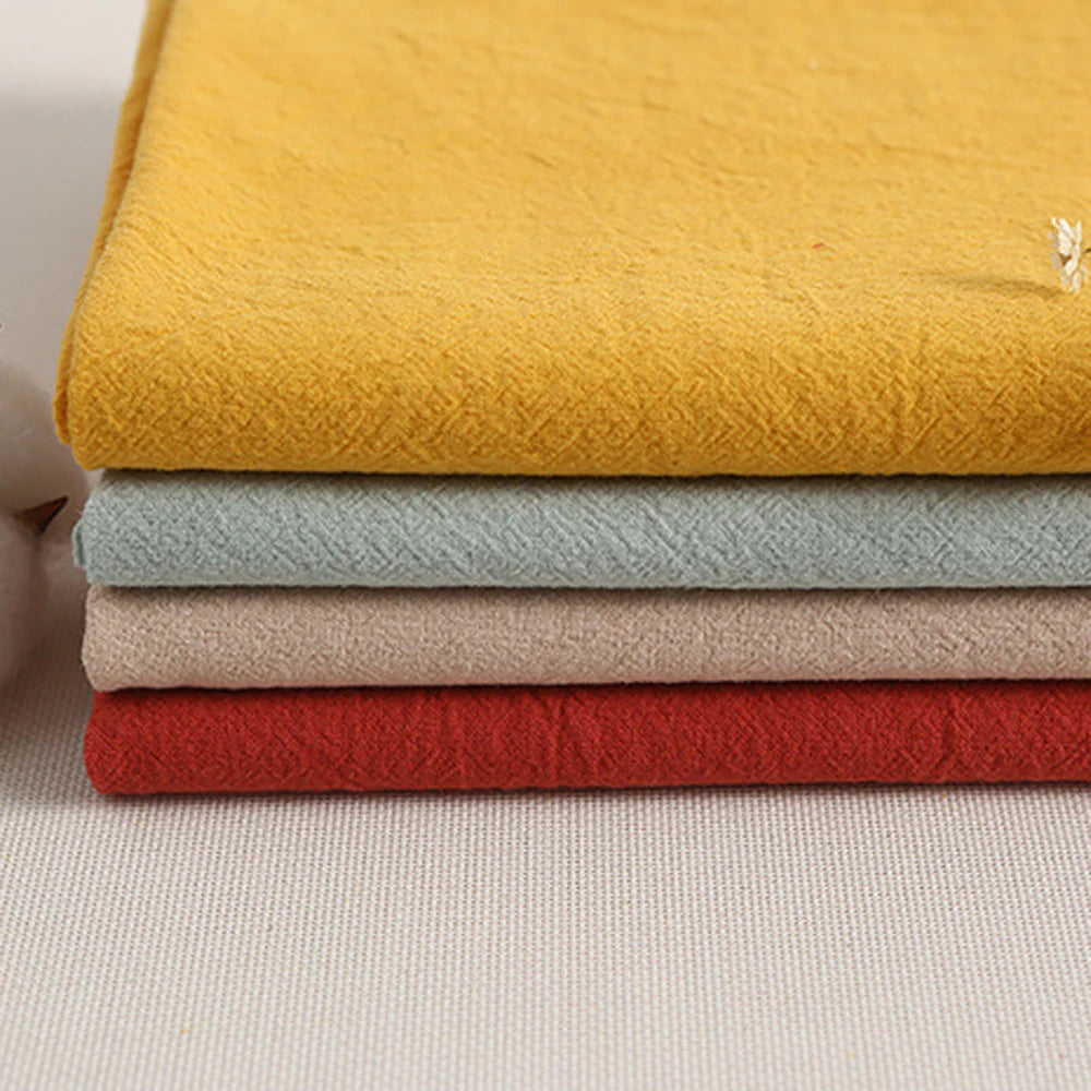 Solid Color 100% Cotton Fabric for Sewing Tablecloth Quilting Embroidery DIY Crafts Apparel Cloth 140cm Wide