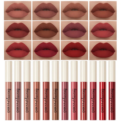 Velvet Matte Vloeibare Lipstick - Waterdicht, Langdurig, Overdrachtsbestendig, Niet-Plakkerig voor Perfecte Draagduur gedurende de Hele Dag