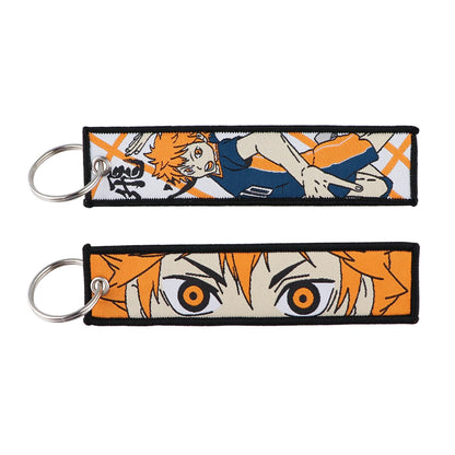 Stijlvolle Japanse Anime Geborduurde Sleutelhangers – Perfecte Sleuteltags voor Motorfietsen, Auto's en Rugzakken – Trendy Sleutelhanger Cadeaus voor Vrienden!