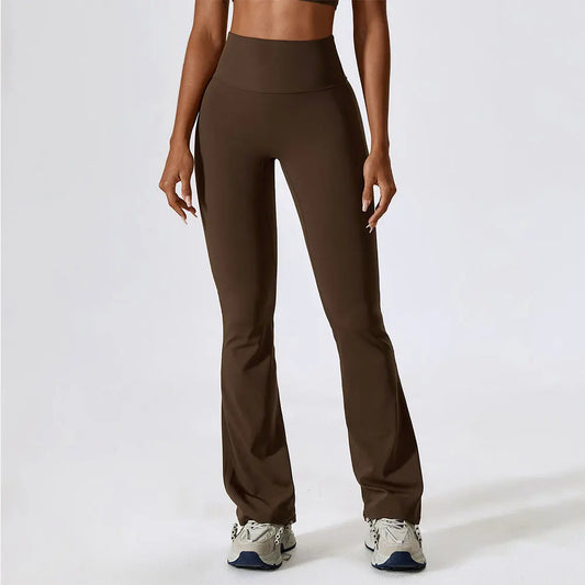 Stijlvolle Hoge Taille Flared Leggings voor Dames - Perfect voor Yoga, Gym en Dans!