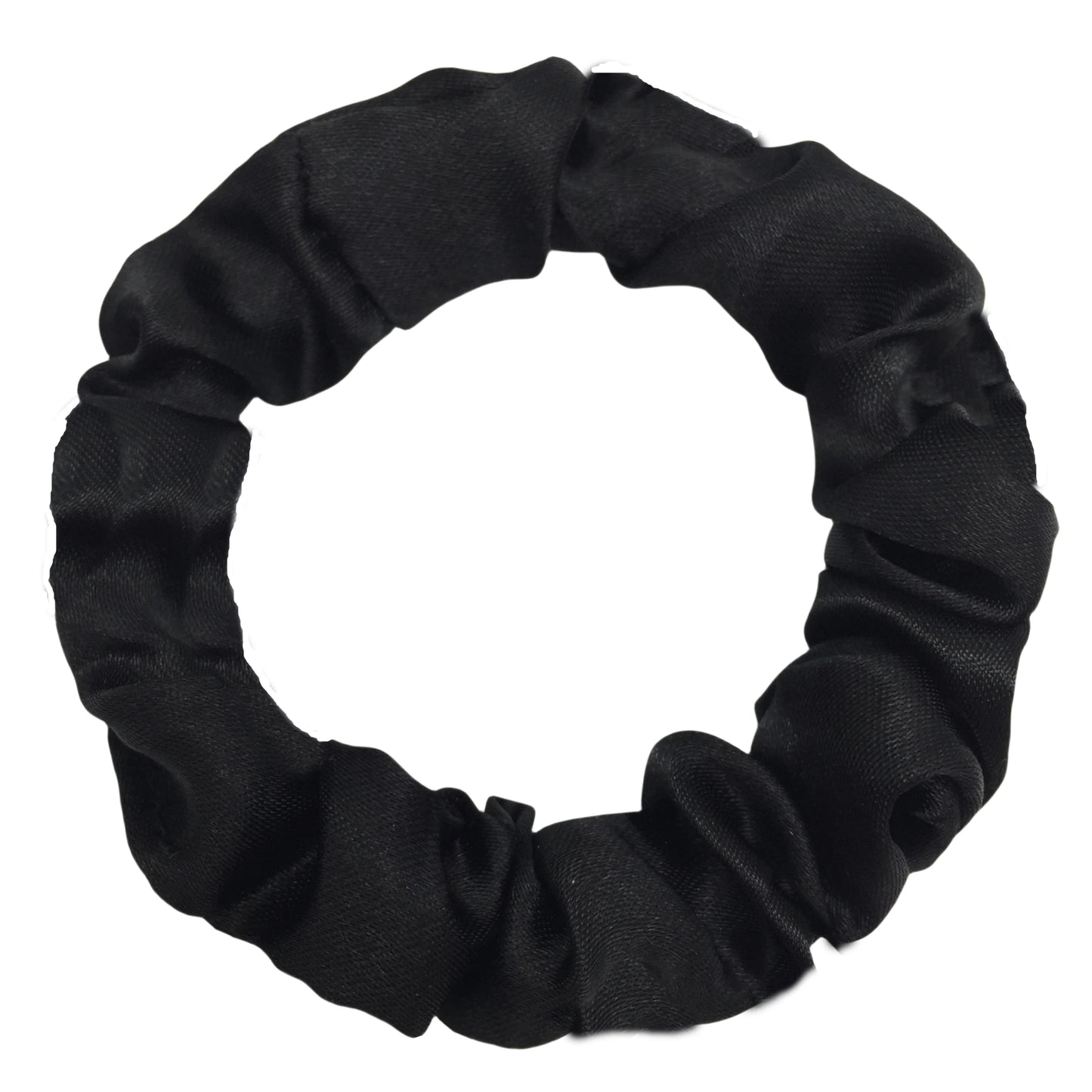Charmante Satijnen Haarelastiekjes Set - 6 of 5 Stuks Schattige Paardenstaart Accessoires in Zwart voor Stijlvolle Vrouwen