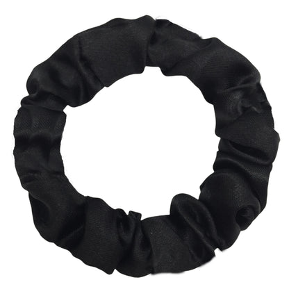 Charmante Satijnen Haarelastiekjes Set - 6 of 5 Stuks Schattige Paardenstaart Accessoires in Zwart voor Stijlvolle Vrouwen