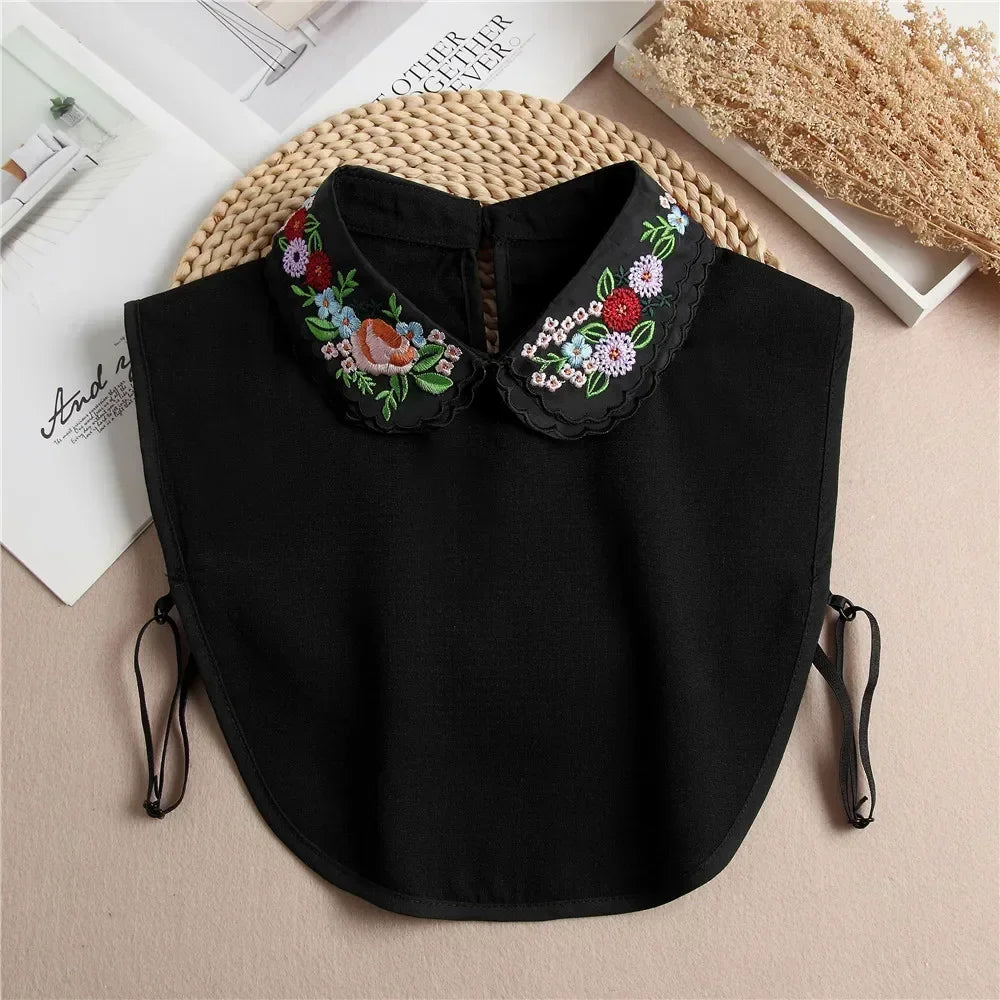 Chic 2024 Voorzijde Strik Witte Afneembare Kant Kraag voor Dames – Vintage Stijl Blouse Accessoire voor een Modebewuste Uiterlijk