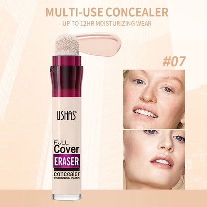 Transformeer je uitstraling met de USHAS 12-kleuren sponskop concealer – Perfect voor het verbergen van donkere kringen, sproeten en acne voor een vlekkeloze natuurlijke finish!