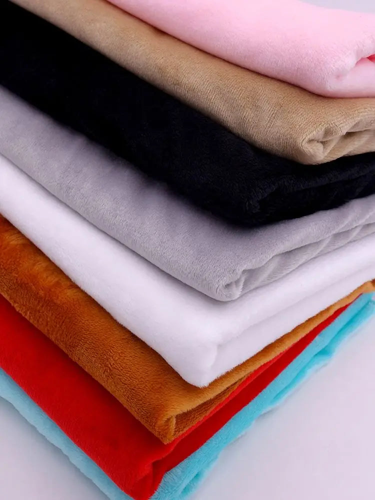 Super Soft Plush Minky Fabric Solid Color Fleece for Dolls Toys DIY Sewing Patchwork Home Textile
