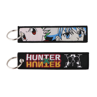 Stijlvolle Japanse Anime Geborduurde Sleutelhangers – Perfecte Sleuteltags voor Motorfietsen, Auto's en Rugzakken – Trendy Sleutelhanger Cadeaus voor Vrienden!