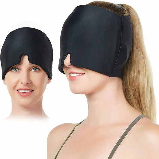 Ontspannend Gel Oogmasker met Koude Compres Hoofdbedekking - Geurloos, Elastisch en Veelzijdig Migraine Verlichting Cap