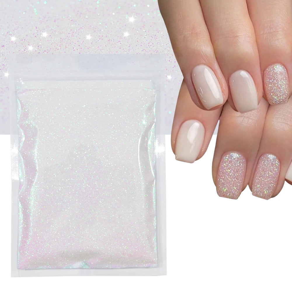 10g Blauw Groene Gloei-in-het-Donker Nagelpoeder - Luminieuze Pigmentstof voor Indrukwekkende Sieraden en Knutsel Decoraties