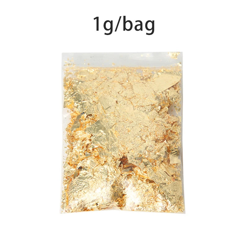 Gold Silver Rose Gold Leaf Flakes for Candles | Decorative Metal Foil | Candle Making Supplies for Wax & Resin