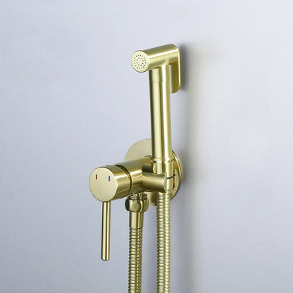 Elegantly Ontworpen Fliger Messing Handheld Bidet Sprayer - De Ultieme Hygiënische Douchekraan voor Uw Toilet met Warm en Koud Water Opties - Handig Draagbare Bidet Ervaring