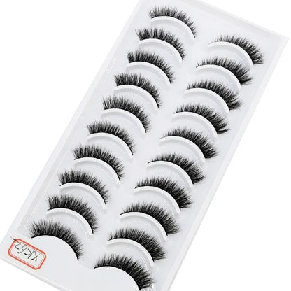 Verhoog je uitstraling met 10 paar luxe natuurlijke lange 3D nerts valse wimpers - Perfect voor make-up liefhebbers!