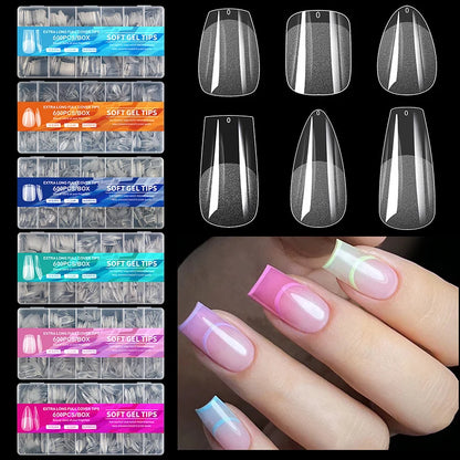 Luxe 600-delige Semi-Frosted Matte Press-On Nagelset - Volledige Dekking Acrylnagels in Ovale Amandelvorm
