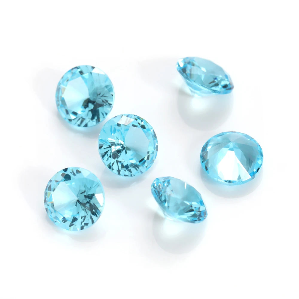 50 Pieces of 4-10mm Round Pointback Rhinestones Crystal Glue On Zirconia Stones for Jewelry Making Nail Art Garment Decoration