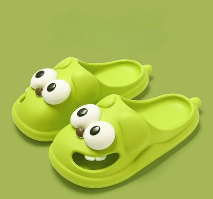 Schattige Grote Oog Hond Tong Kus Slippers - Leuk en Comfortabel Cartoon-Stijl EVA Schoeisel voor Vrouwen