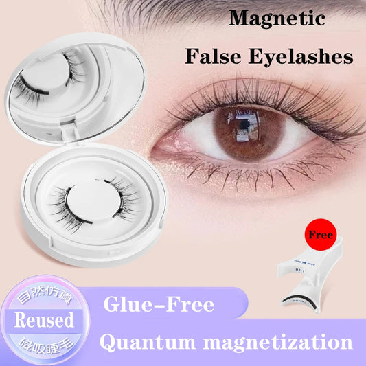 Magnetische Valse Wimpers - 4 stuks/1 paar van Eenvoudig Te Dragen, Zachte en Natuurlijke Quantum Magnet Oogmake-up met Applicator, Geen Lijm Nodig!