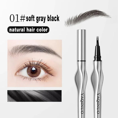 2Points Langdurige Oogpotlood - Eenvoudige Grip, Waterproof Vloeibare Formule voor Nauwkeurige Wenkbrauwen | Koreaanse Make-up Essentie