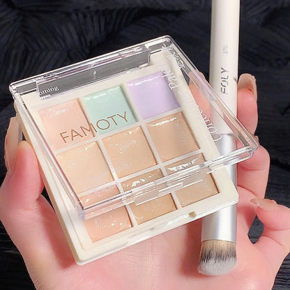 Negen-Tinten Concealer voor Vlekkenacne, Donkere Kringen en het Oplichten van de Huidtoon - Langdurige Formule!