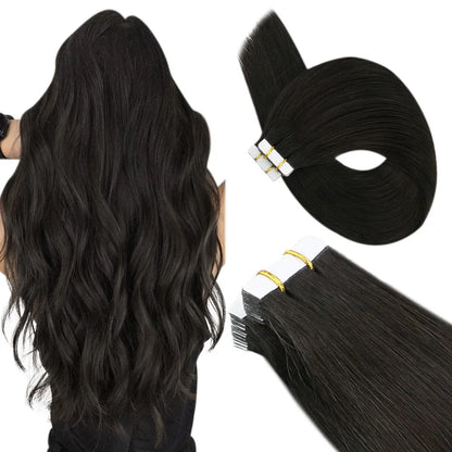 Luxe Ugeat Tape-In Haarextensions met Echt Braziliaans Remy Haar – Strak, Naadloze Huidband voor Prachtige Balayage Stijlen (20P/40P)