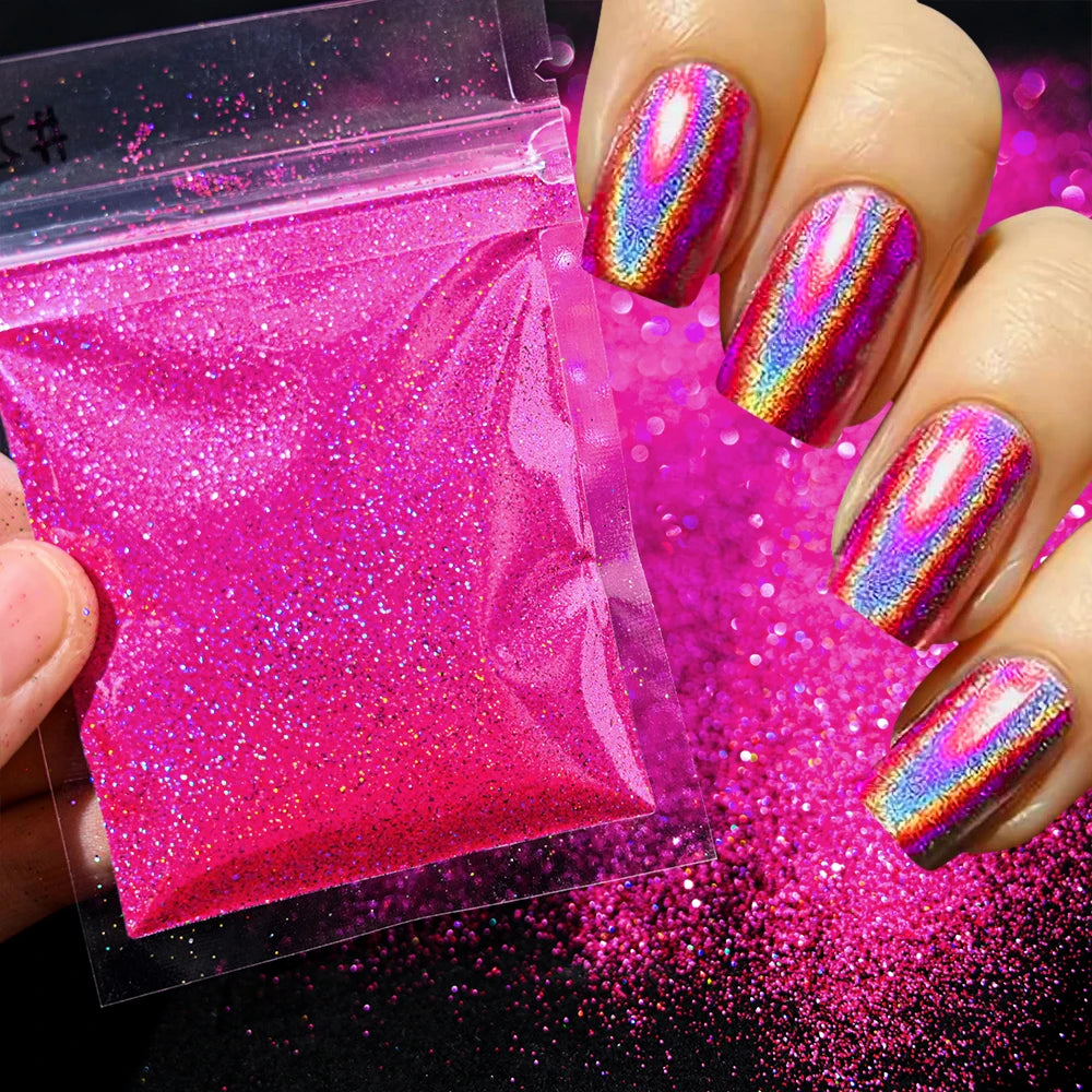 10g Blauw Groene Gloei-in-het-Donker Nagelpoeder - Luminieuze Pigmentstof voor Indrukwekkende Sieraden en Knutsel Decoraties