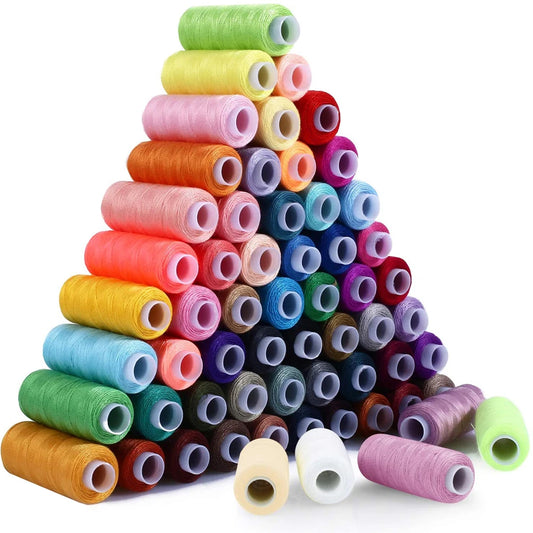 Lot de 60 bobines de fil polyester couture 250 yards broderie machine main loisirs créatifs DIY