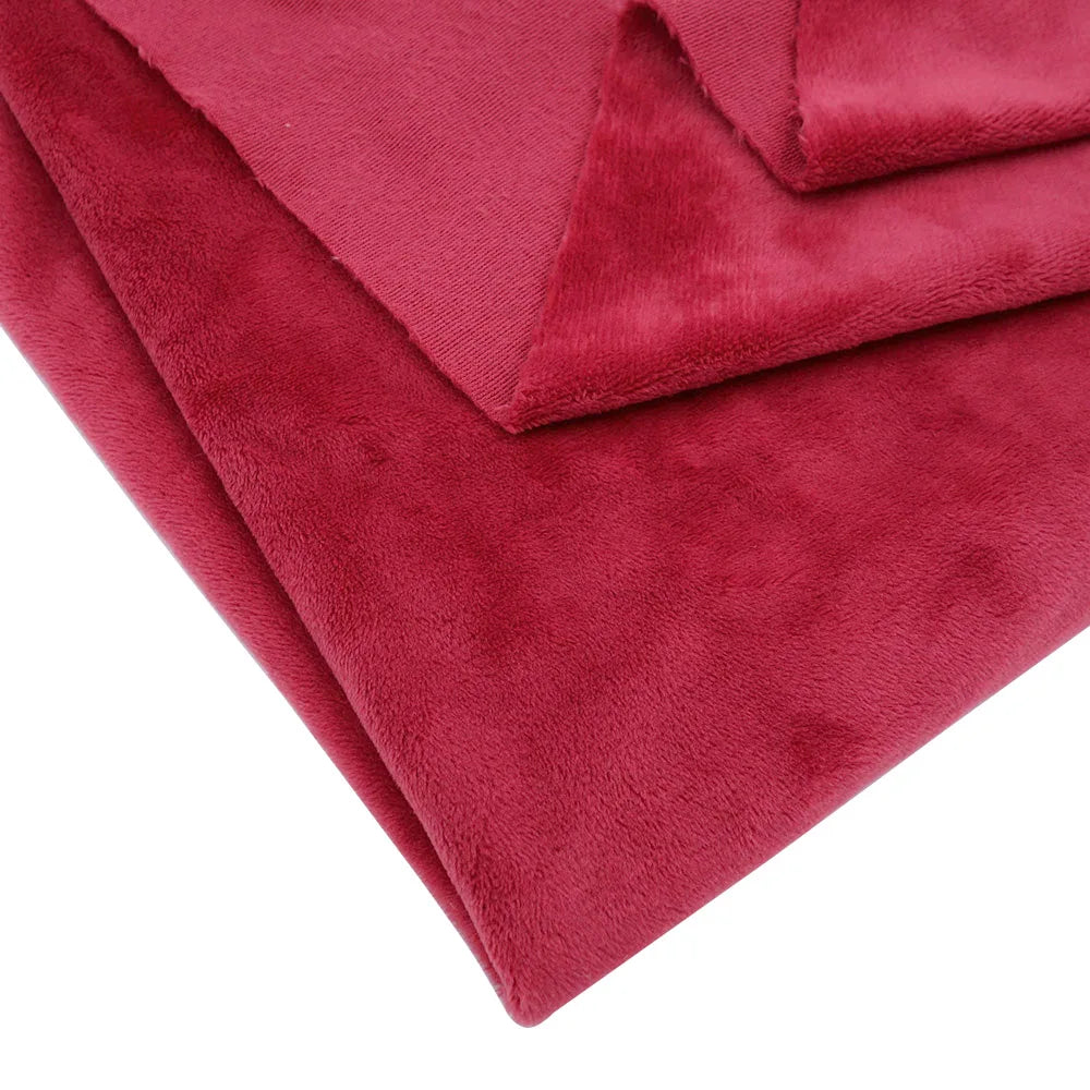 Super Soft Plush Minky Fabric Solid Color Fleece for Dolls Toys DIY Sewing Patchwork Home Textile