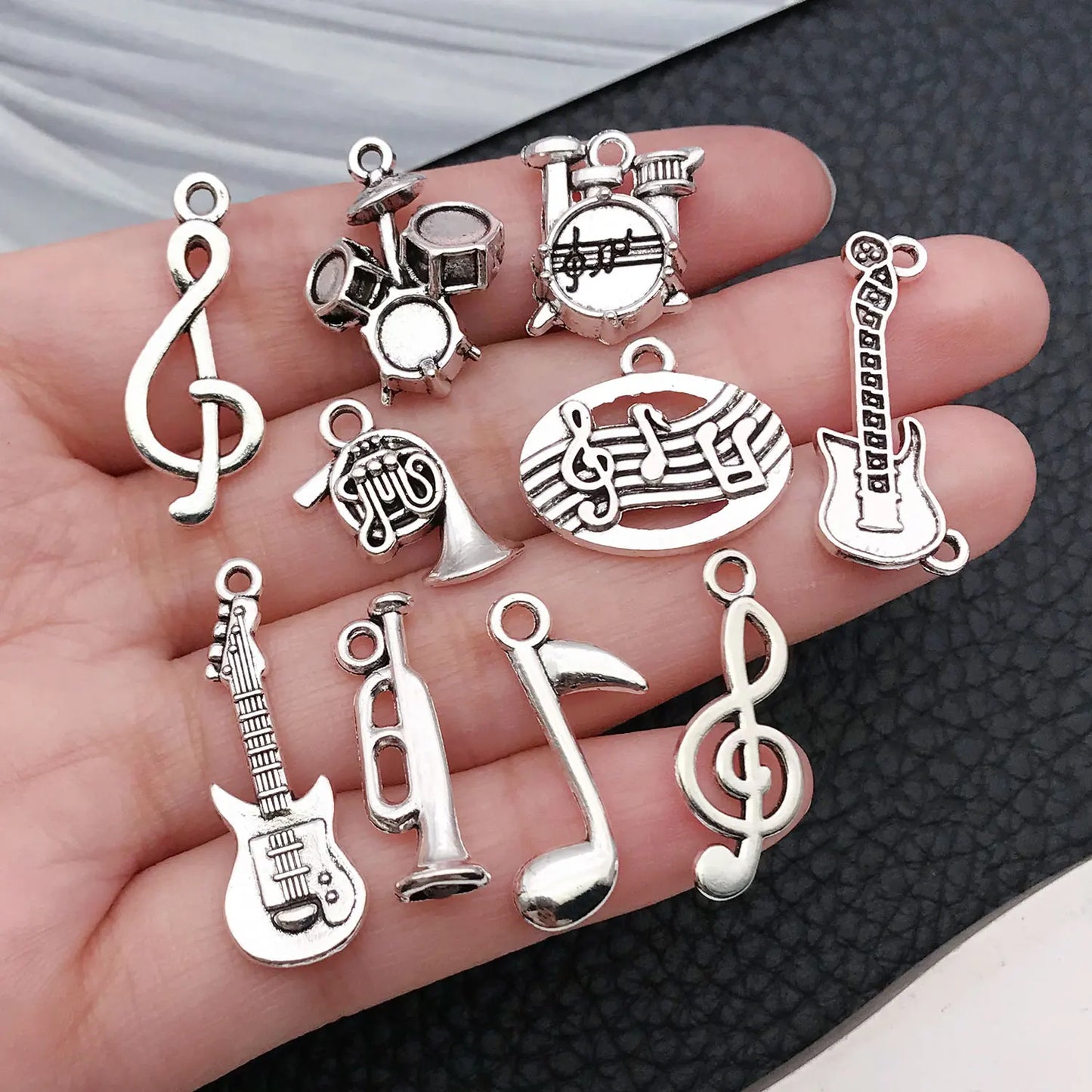 Music Charms for Jewelry Making Mixed Metal Notes Instruments DIY Earrings Necklaces Craft Supplies