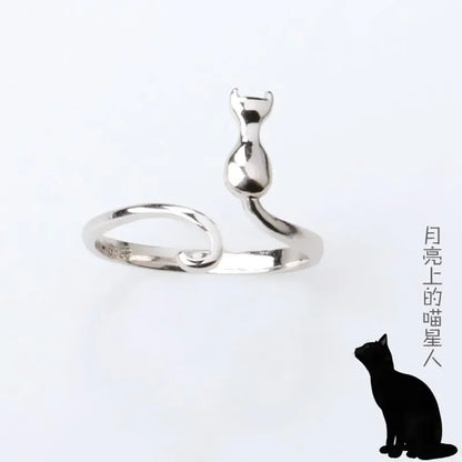 Exquisite 925 Sterling Zilveren Kat Ringen voor Dames - Luxe Designer Sieraden voor Verlovingen en Speciale Gelegenheden