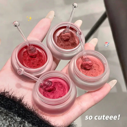 Luxe Matte Lip Mud Blush - Veelzijdige Waterdichte Kleilippenstift voor Indrukwekkende, Langdurige Kleur! Niet-plakkerige Bekergemiddelde Formule in Stralende Rode Tint - Mousse Cosmetics voor Prachtige Lippen!