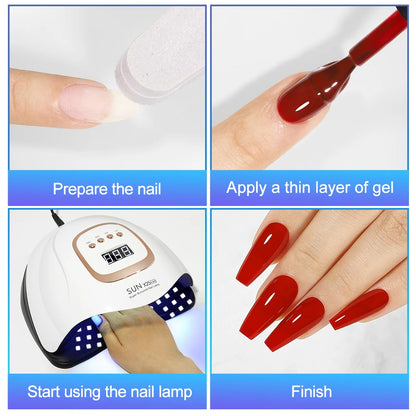 Professionele 380W LED Nagellamp voor Snelle Gel Uitharding - 81 LED's, 4 Timerinstellingen, Perfect voor Thuis en Salon Nagelkunst!