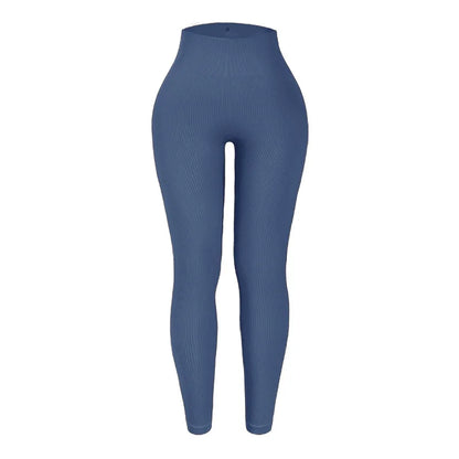Verhoog je training met hoge taille naadloze gebreide yoga leggings voor vrouwen - stijlvol, slankmakend en perfect voor hardlopen en fitness!