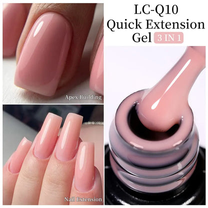LILYCUTE 7ML Snelle-Extensions Nagelgel - Semi-permanente Acryl Kristalwit & Helder Nude Nagellak voor Prachtige UV Opbouw