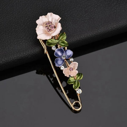 Uitzonderlijke Bloemenbroches voor Vrouwen - Sprankelende Strass en Emaille Ontwerp voor Kragen, Revers, Trui's, Sjaals en Jurken - Perfecte Sieraad Cadeaus!