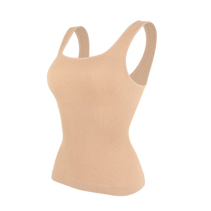 Stijlvolle S-3XL Dames Shapewear Tanktop - Naadloze Taille Trainer Tanks met Vierkante Kraag voor Buikcontrole en Lichaamsvormgeving