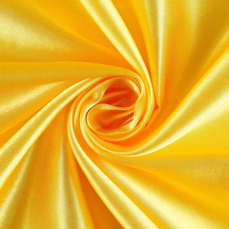 Satin Imitation Silk Fabric 150cm Wide Polyester Lining Cloth for Dresses Decor DIY Sewing by Meter