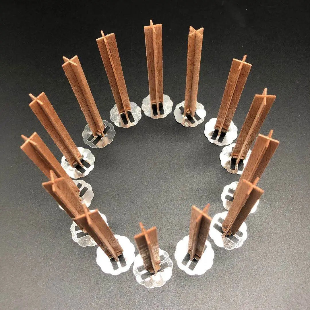Cross Wooden Candle Wick with Metal Base for DIY Soy Wax Candles