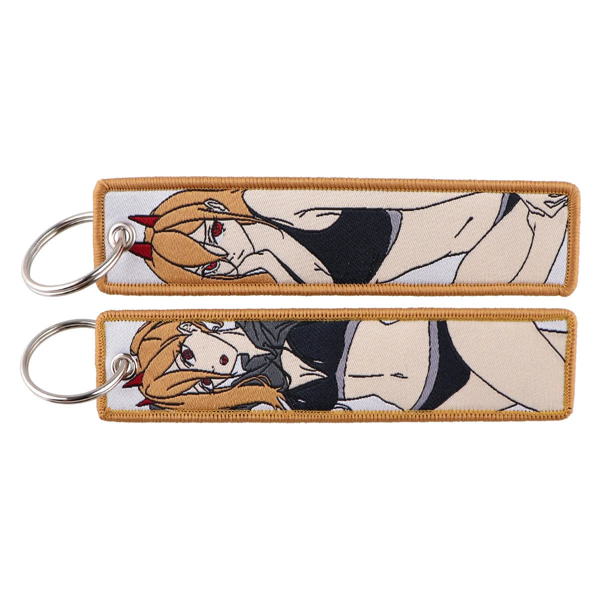 Stijlvolle Japanse Anime Geborduurde Sleutelhangers – Perfecte Sleuteltags voor Motorfietsen, Auto's en Rugzakken – Trendy Sleutelhanger Cadeaus voor Vrienden!