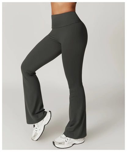 Stijlvolle Hoge Taille Flared Leggings voor Dames - Perfect voor Yoga, Gym en Dans!