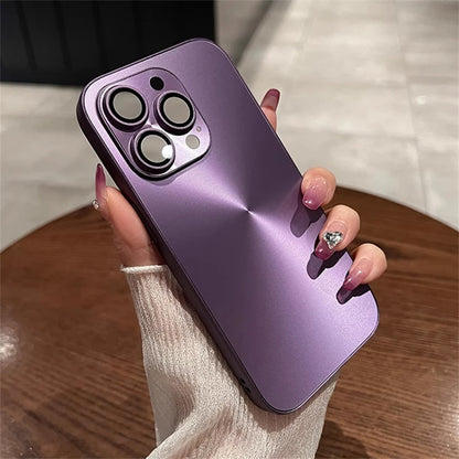 Elegante Aurora Lasergegraveerde Matte Hoes voor iPhone 16, 15, 14, 13, 12, 11 Pro Max & 16 Plus - Zachte Bumper Schokbestendige Armor Hard Cover