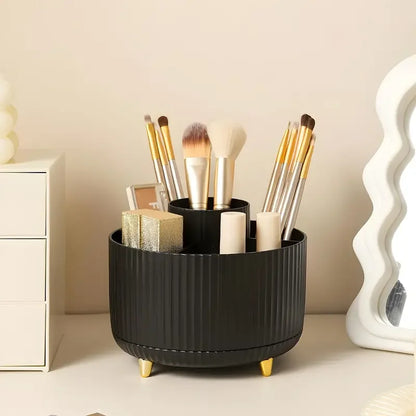 Draaibare 5-vaks Make-up Borstel Organizer – veelzijdige opbergoplossing voor jouw make-uptafel, bureau en badkamer!