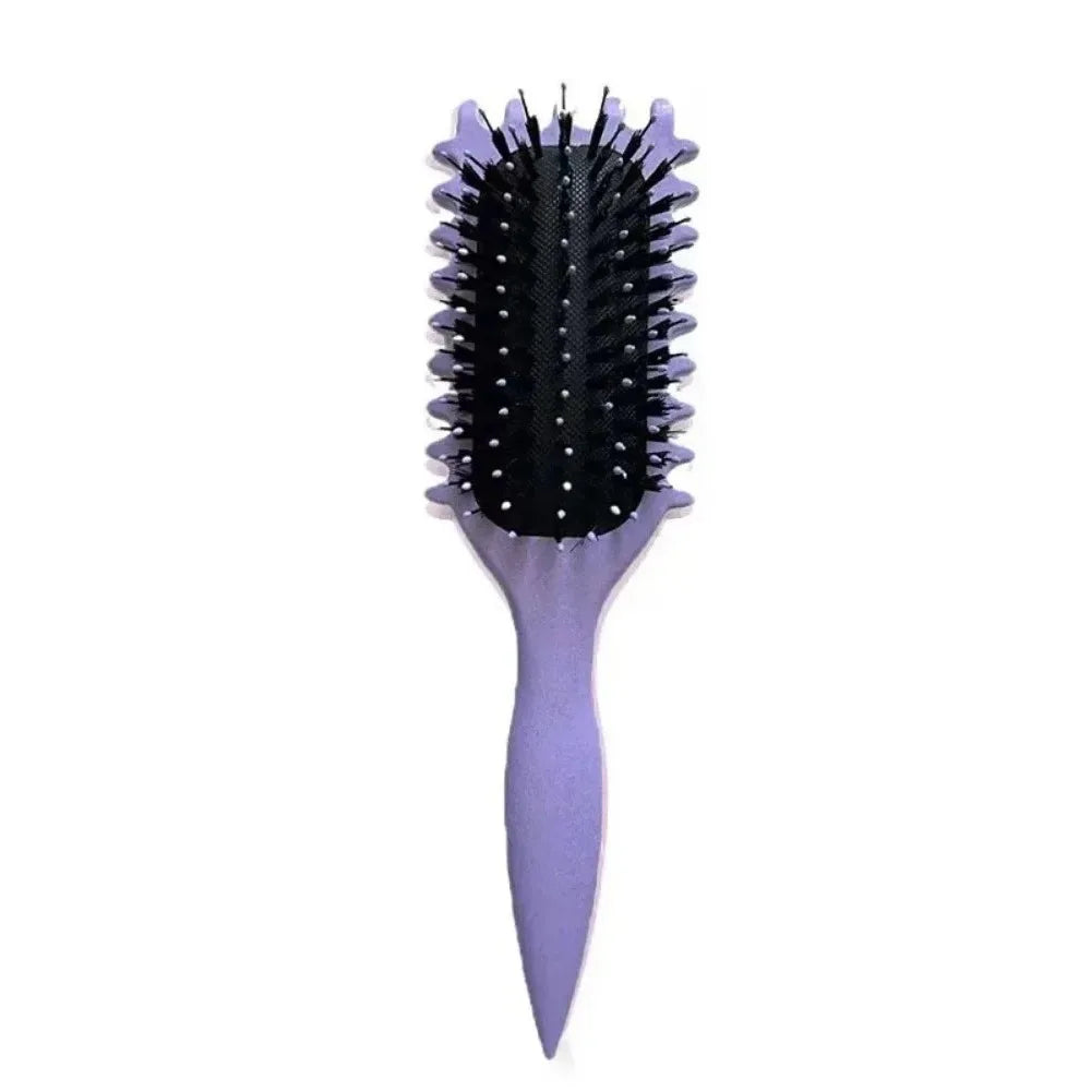 Stijlvolle Vrouwen Holle Krullende Haarkam - Multifunctionele Scalp Massager & Antistatische Fluffy Borstel voor Perfecte Hairstyles