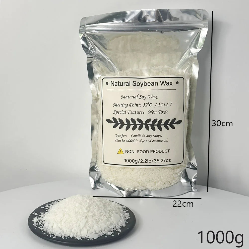 Natural Soy Wax Flakes for Candle Making | Soy Candle Wax for Containers & DIY Candles | 100g–1000g