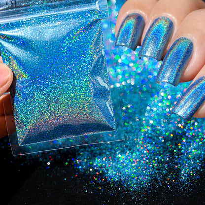 10g Blauw Groene Gloei-in-het-Donker Nagelpoeder - Luminieuze Pigmentstof voor Indrukwekkende Sieraden en Knutsel Decoraties