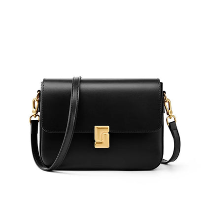 Stijlvolle Dames Echt Leren Schoudertas - Premium Rundslederen Crossbody Essentials