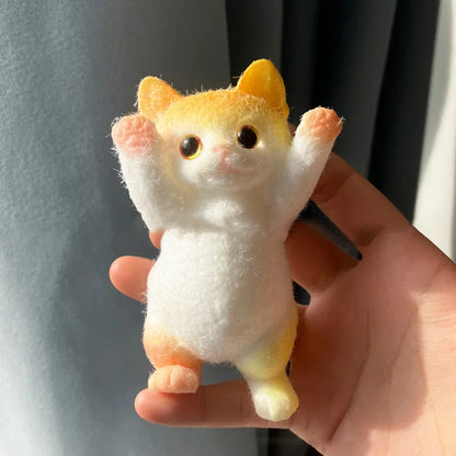 Schattige Extra Grote Flocking Kat Stressverlichting Speelgoed - Perfect Sensory Fidget voor Kinderen en Volwassenen! Ideaal voor Angsten en Ontspanning, Knijp je Zorgen Weg!
